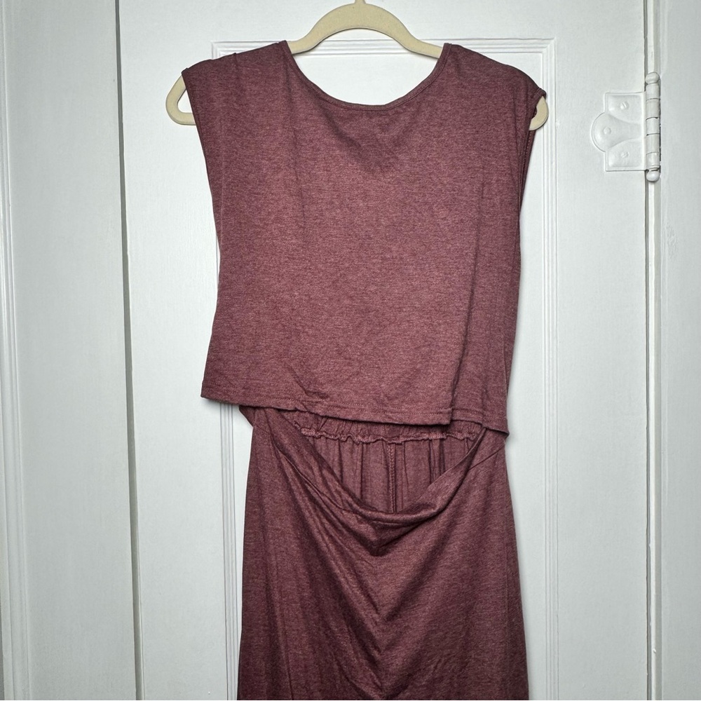 Boutique Open Front Wide Leg Jumpsuit Red Brown Medium - Picture 11 of 14